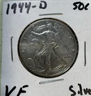 1944-D Denver Mint Silver Walking Liberty Half VF