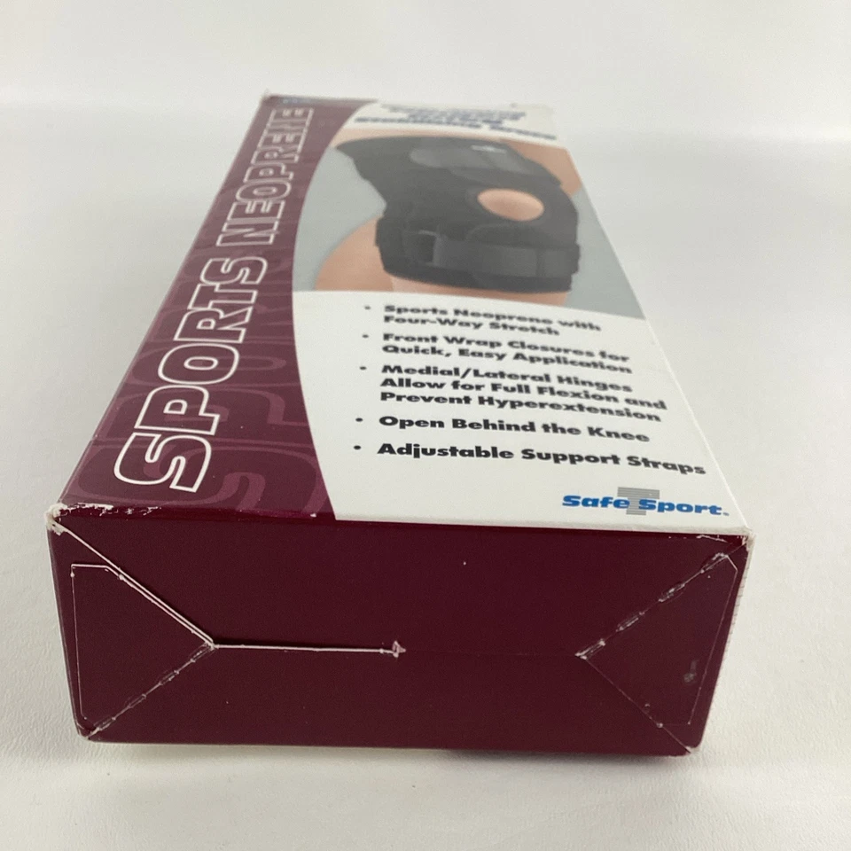 Soporte estabilizador de rodilla con bisagras envoltura de neopreno deportivo talla XL negro Foto 2 de 4