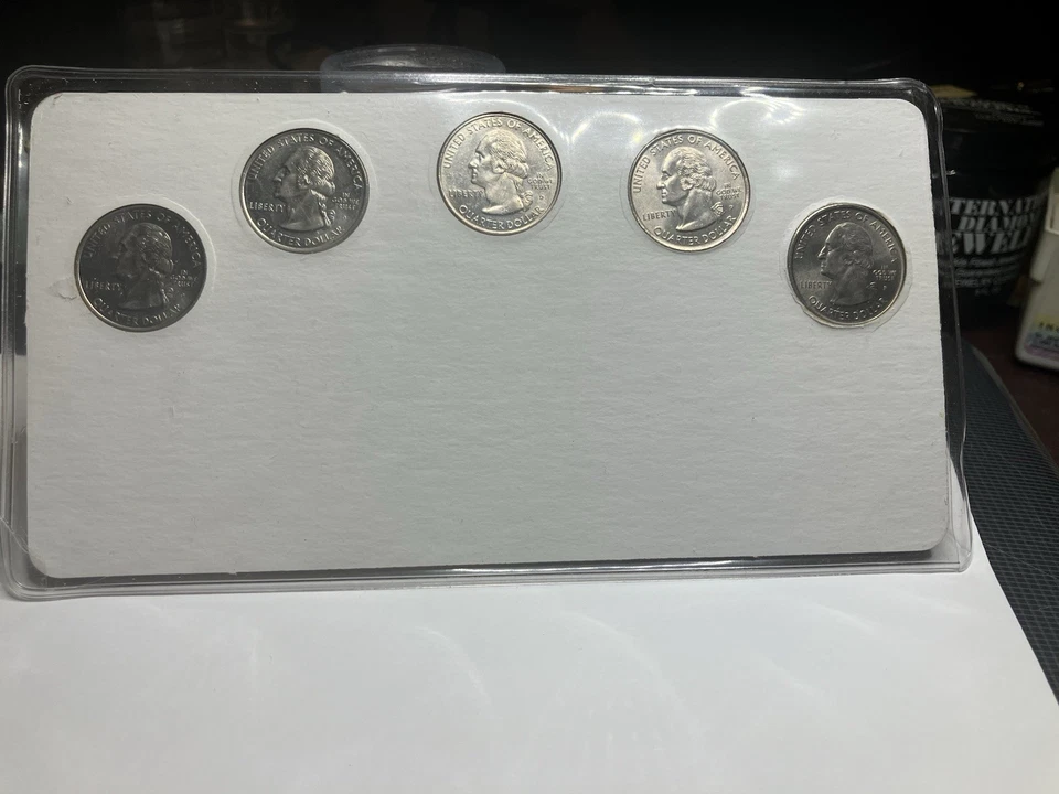 1999 - 2000 - 2001 Statehood Quarters 3 Sets Of 5 (15 Total) Coins Mixed P-D - Image 2 of 4