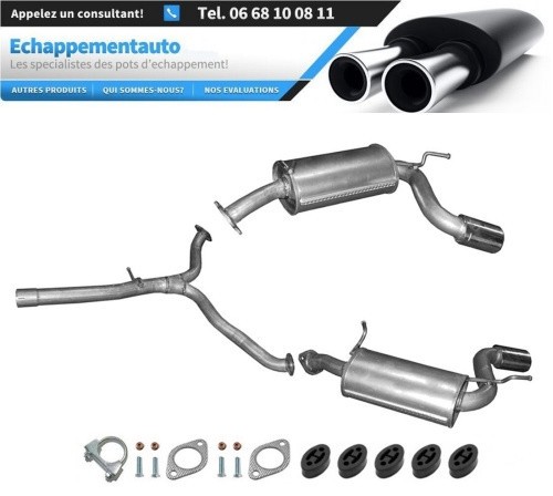 Silencieux échappement et tube central anti-corrosion Chevrolet Captiva 2.2 D 2WD