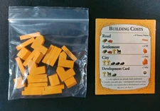 Settlers of Catan Replacement Parts Cities Settlements Roads Orang Building Card