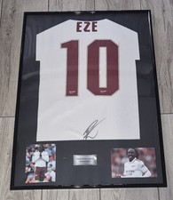 Signed Football Shirt. Eze Signed Arsenal Shirt In Frame With Proof And COA