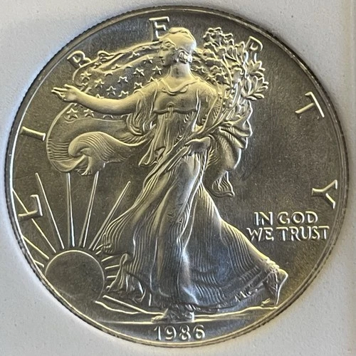 1986 AMERICAN SILVER EAGLE ~ PERFECT MS ~ RARE DATE ~ .999 Silver Dollar $1