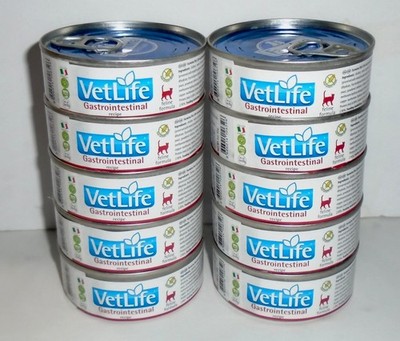 NWT FARMINA VET LIFE GASTROINTESTINAL CANNED WET CAT FOOD X10 CANS ~ 11/2026