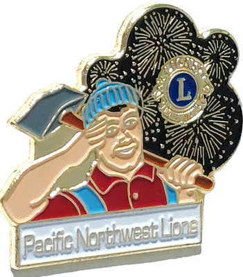 Lions Inter. Pacific Northwest Lions (Lumberjack) Lapel Pin