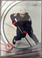 2026 Topps Chrome Olympics Alex Carpenter - USA Hockey #82 Base