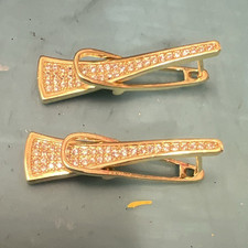 2pc Gold Tone Metal cuff links