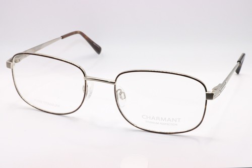 CHARMANT TITANIUM PERFECTION BROWN TORTOISE SILVER  AUTHENTIC EYEGLASSES 54-19