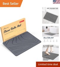 Non-Slip Diatomaceous Bath Mat 23.6 x 15.35 - Quick Drying, Effortless Cleaning