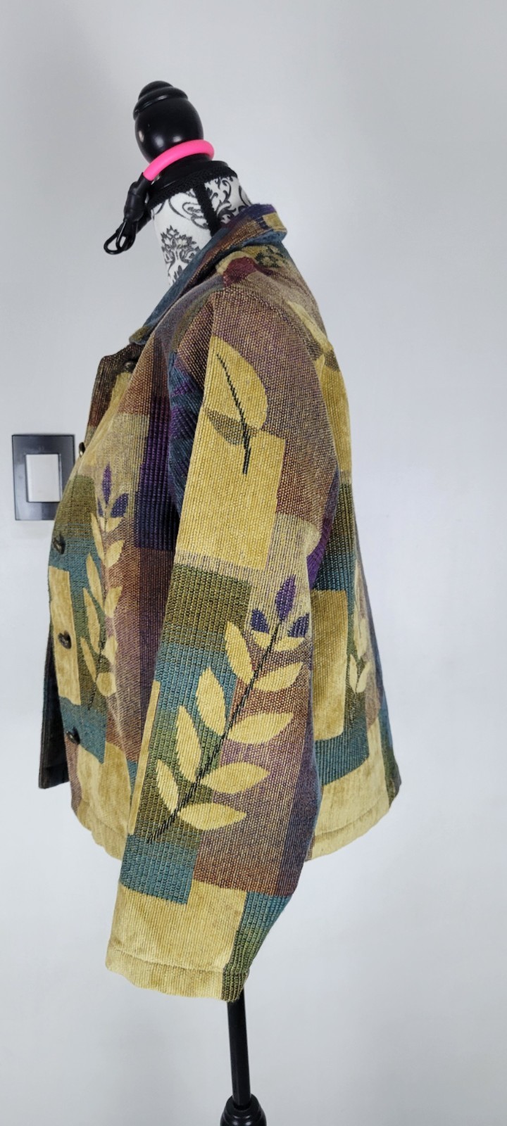 Vintage Gotcha Patchwork Jacket Women’s Medium Bu… - image 5