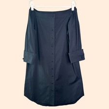 Carolina Herrera Black Off Shoulder Shift Dress