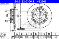 ATE 2X Bremsscheibe Hinten Ø295 Mm BelüFtet FüR Mercedes-Benz Gla-Klasse X156