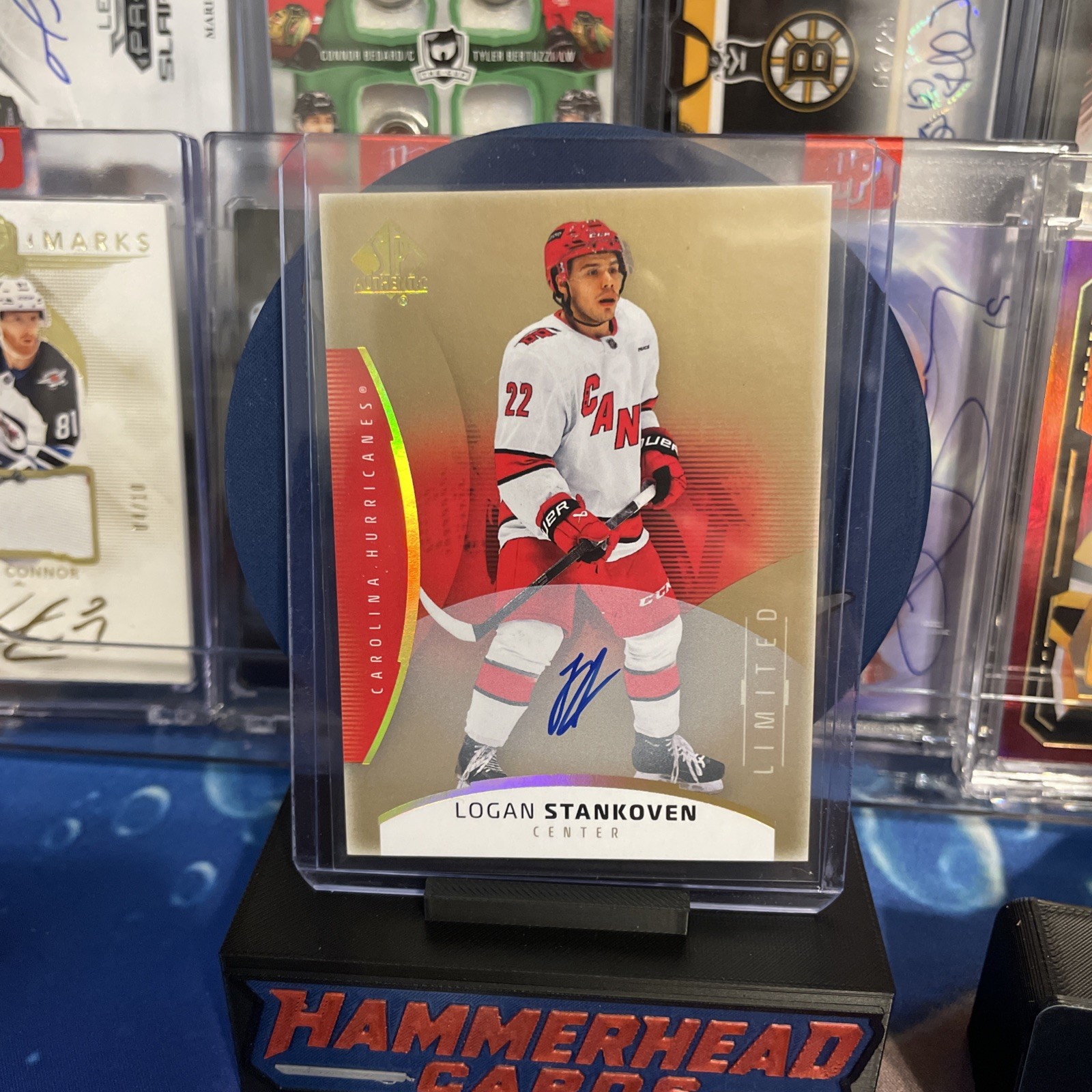 Logan Stankoven 2025-26 Upper Deck SP Authentic Limited AUTO