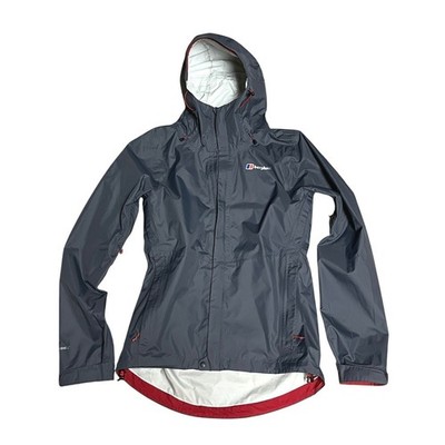 Berghaus Men's HydroShell Waterproof Hooded Rain Jacket XS Grey Outdoor
