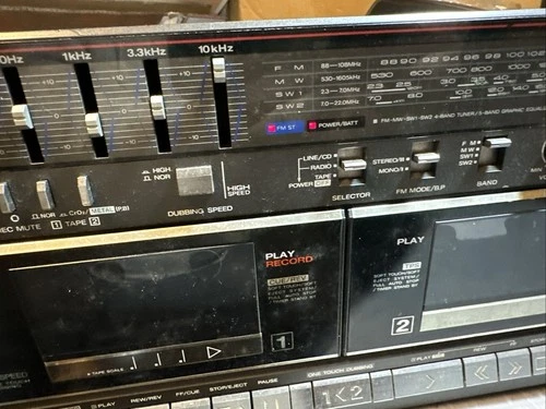 For Parts Panasonic RX-CW50 Portable Boombox W/Detachable Speakers Made in Japan