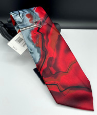 J. GARCIA Men's Polyester Tie  Tie Bar  Rhino  Puppy  NEW MSRP: 40.00