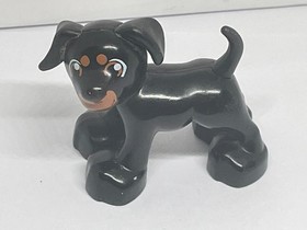 LEGO Duplo 5678 Rottweiler Black Dog Figure only