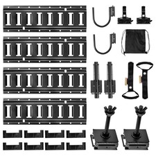 VEVOR E-Track Tie-Down Rail Kit 1.3 ft E Track Rails Include 19 Pcs Accessories