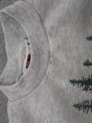 VTG 90’s Art Unlimited Wildlife Sweatshirt Wolves AOP All Over YOUTH KIDS SZ M - Picture 4 of 12