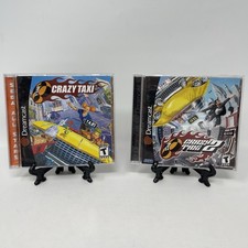 Crazy Taxi 1 & 2 Sega Dreamcast DC Game Lot Bundle Complete CIB - Tested & Works