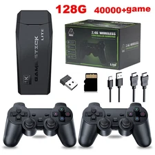 128GB 40000+ Retro Games Video Game Console TV Stick 4K HDMI Wireless Controller