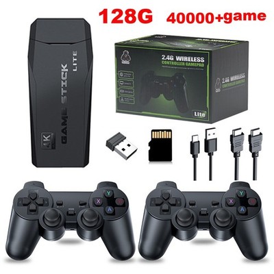 40000+ Retro Videospielkonsole 4K HD TV Spiel Stick 128G+2X Wireless Controller
