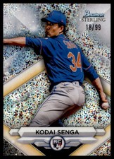 2023 Bowman Sterling Kodai Senga #BSR-45 Base Set Rookies Speckle Refractors /99