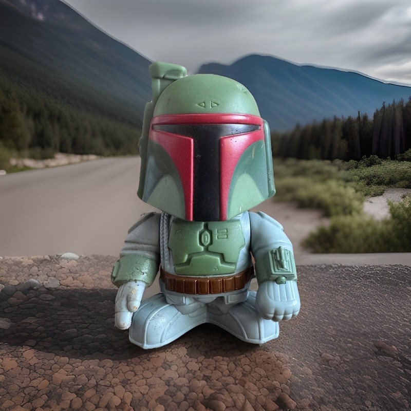 STAR WARS EPISODE III REVENGE OF THE SITH BOBA FETT BURGER KING TOY 2005 MINT