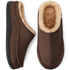 Men's Moccasin House Slippers Memory Foam Indoor Outdoor Shoes Warm Fuzzy com...