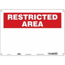 Condor 473D88 Safety Sign, 10 In Height, 14 In Width, Polyethylene, Horizontal