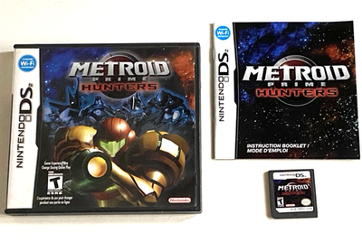 Metroid Prime Hunters Nintendo DS Complete Game Manual Case