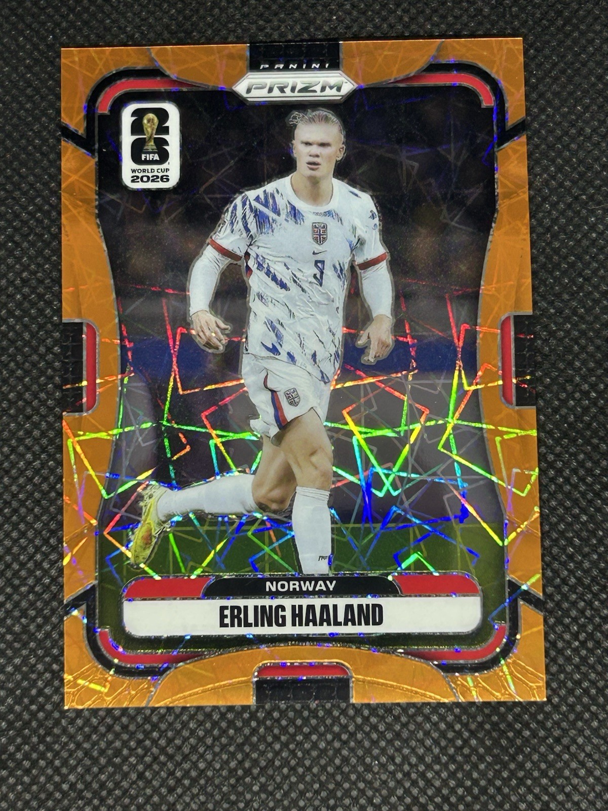 2026 Panini Prizm World Cup Erling Haaland Orange Lazer /260 Norway