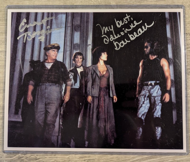 Escape From New York  8x10 Signed Ernest Borgnine Adrienne Barbeau autograph