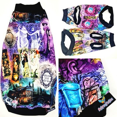 Haunted Mansion Baumwollstrick - Sphynx Katze Top, Devon Rex, Peterbald, Haustier Katze Clo