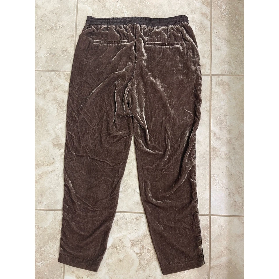 Elevenses Anthropologie Terciopelo Pequeño Chándal Pantalones Marrón Foto 3 de 4