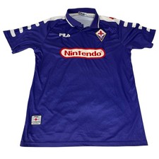 Vintage Jersey Fiorentina Nintendo 98-99 Retro Home Kit Soccer pre-owned 2XL