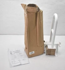 Fox Valley Traders Easy Grip Adjustable Tub Bar Installation Assembly White