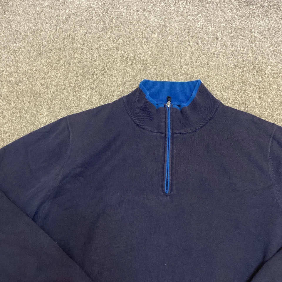 Cutter & Buck Mens 1/4 Zipped Long Sleeve Golf Jumper  XXL Navy - Image 4 of 4