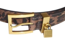 KURT GEIGER London Leopard Leather Belt  size M/L NWT