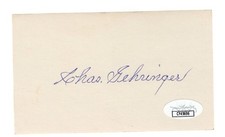 Charles Gehringer Signed Autographed 3X5 Index Card Tigers HOFer JSA CF45696