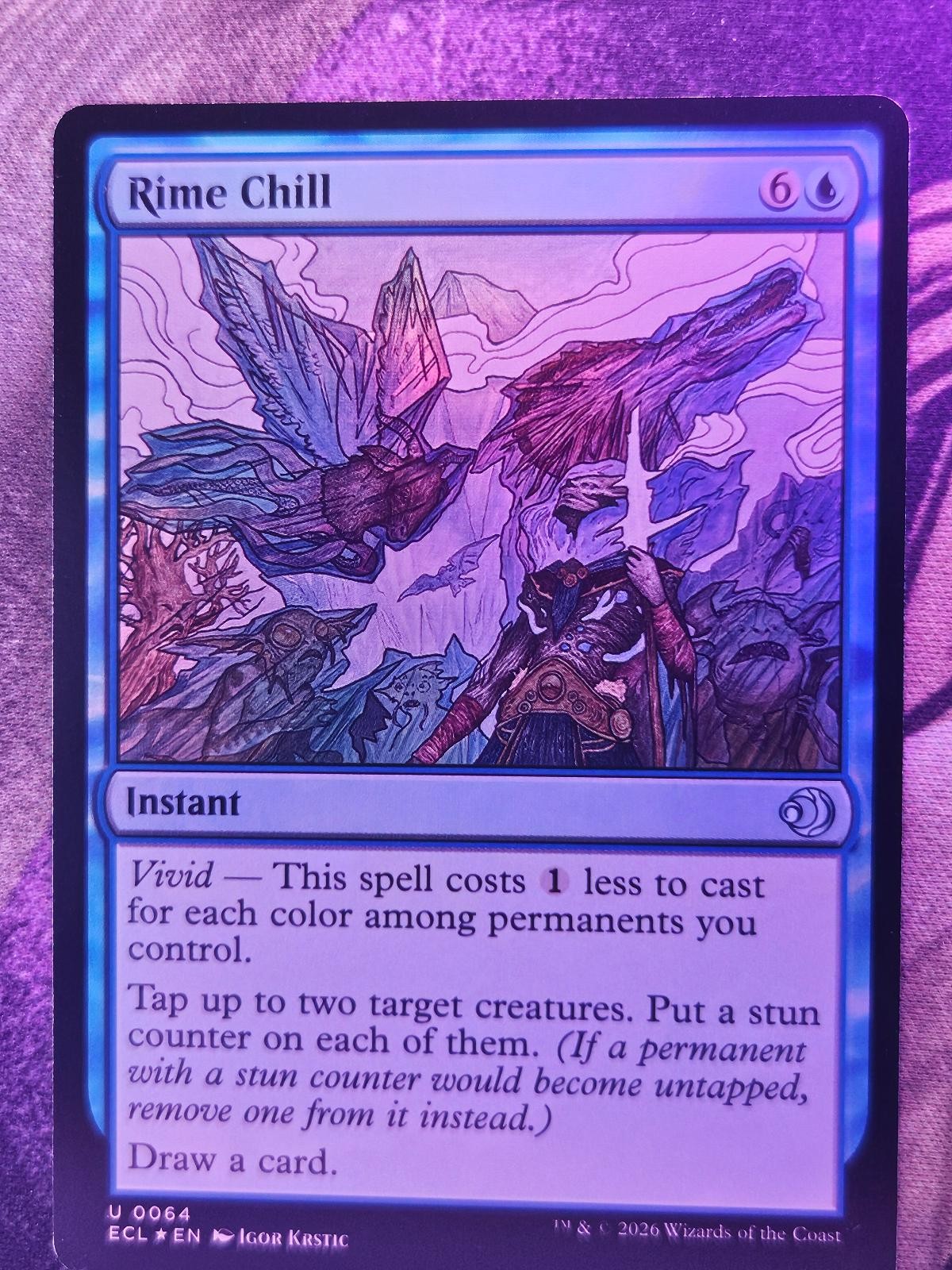 Rime Chill 64 Uncommon Lorwyn Eclipsed Magic: The Gathering Foil Near Mint