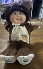 RARE Vintage Cabbage Patch  doll in Teddy Bear Costume/ Pajamas