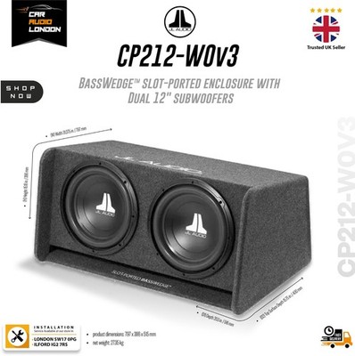 JL Audio CP212-W0v3 Dual 12'' BassWedge  portiert Subwoofer Gehäuse 600 W RMS