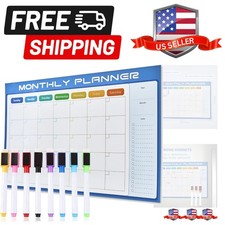 Magnetic Calendar for Refrigerator, 16" X 12", Large Fridge Whiteboard Calend...