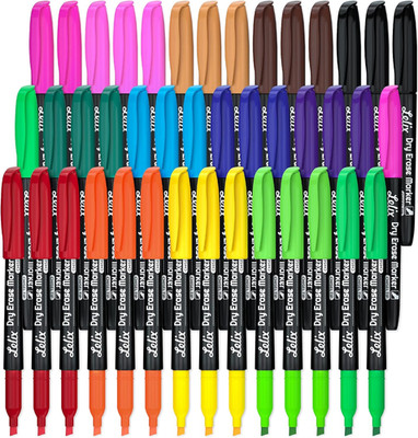 Dry Erase Markers - 42 Pack, 14 Colors, Chisel Tip, Perfect for Kids & School