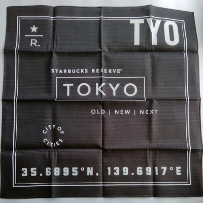 Starbucks Reserve Roastery Tokyo Limited Bandana Handkerchief Made in Japan F/S