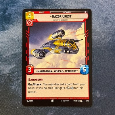 Razor Crest Outfitted Armament MV26 Star Wars Unlimited ASH HMV Exclusive Promo