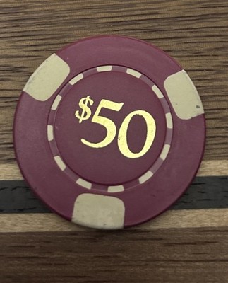 $50 Vintage Casino Poker Chip Unidentified