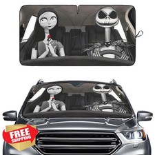 GENANY Horror Couple Windshield Sun Shade Car SUV Truck Protector Blocks UV