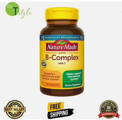 Nature Made Super B Complex with Vitamin C and Folic Acid - 140 Tablets, 140 Day